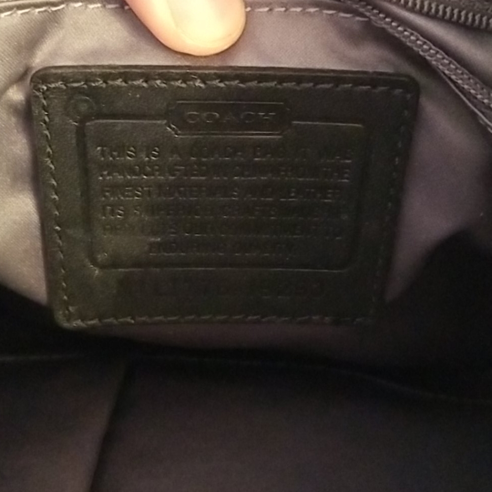 COACH black leather handbag - Picture 6 of 12
